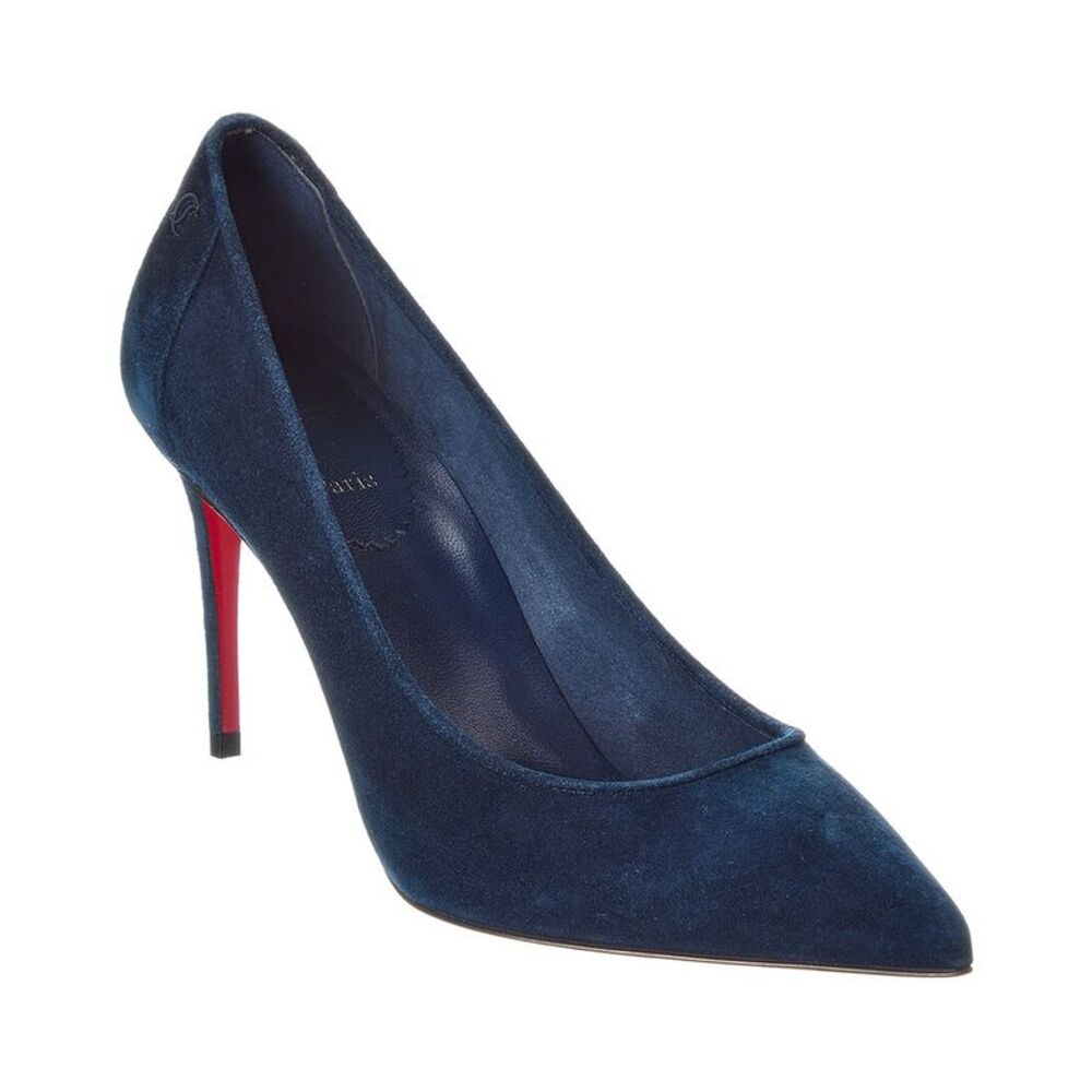 Christian Louboutin Kate 85 Suede Pump, Blue